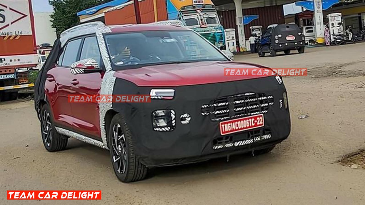 Hyundai Alcazar Facelift Spied Front Profile