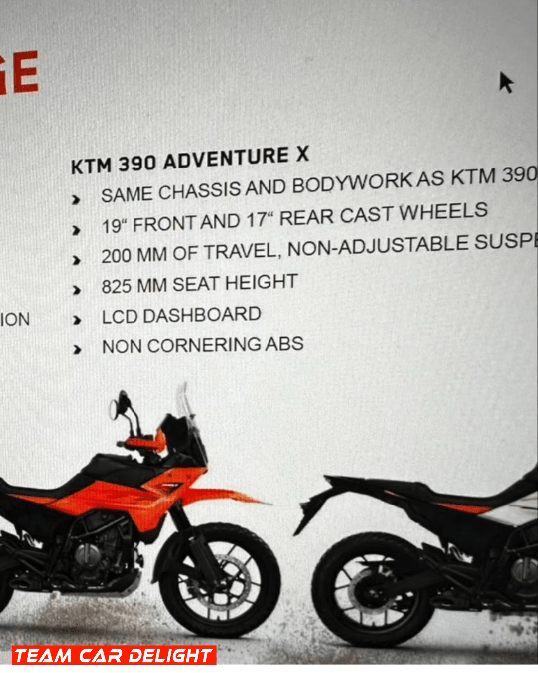 KTM 390 Adventure X Variant